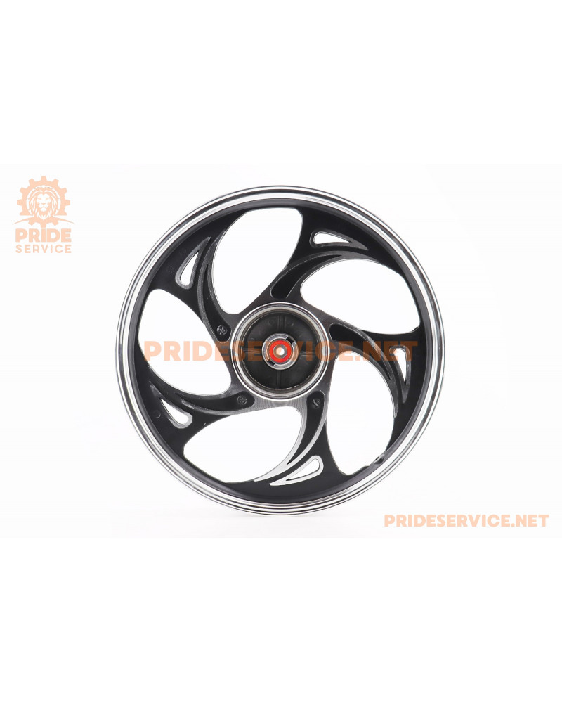 Диск колісний передній литий 1,4x17" ALPHA "хвиля" тип 1, чорний (вісь 10мм)