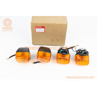 Поворотник лів., прав. (без "ніжки") к-кт 4шт, жовтий (два дроти)