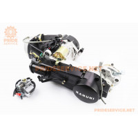 Двигун скутерний в зборі 150куб (довгий варіатор, довгий вал) + карбюратор