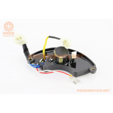 Реле напруги AVR трифазне 4-6кВт (корпус - сегмент, пластик, контакти - 2 "мама" + 2 "тато" + 4 "тато", 450V, 680µF) тип 1