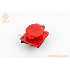 Розетка з кришкою трифазна 16A, 400V 4-6кВт