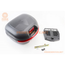 УЦІНКА Кофр середній (пластмасовий) 400x370x280мм, кріпл. швидкознімне, чорний матовий A-02 (битий, див. фото)