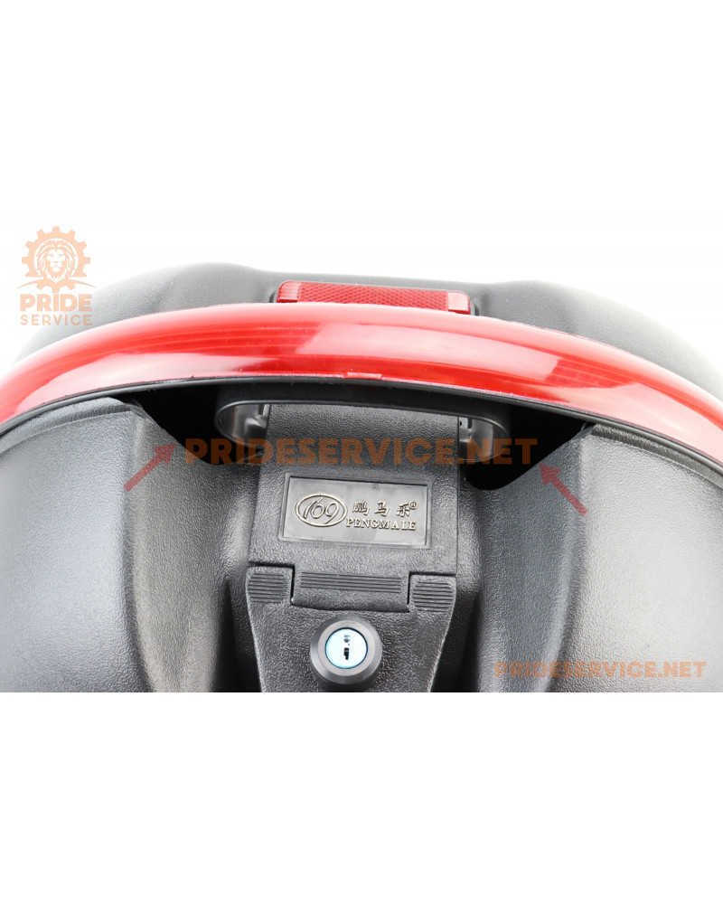 УЦІНКА Кофр середній (пластмасовий) 400x370x280мм, кріпл. швидкознімне, чорний матовий A-02 (битий, див. фото)