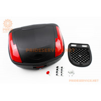 Кофр великий (пластмасовий) 550x420x320мм, кріпл. швидкознімне, чорний матовий YM-0889