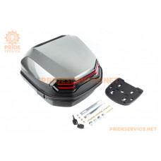 Кофр середній (пластмасовий) 390x390x290мм, сіро-чорний