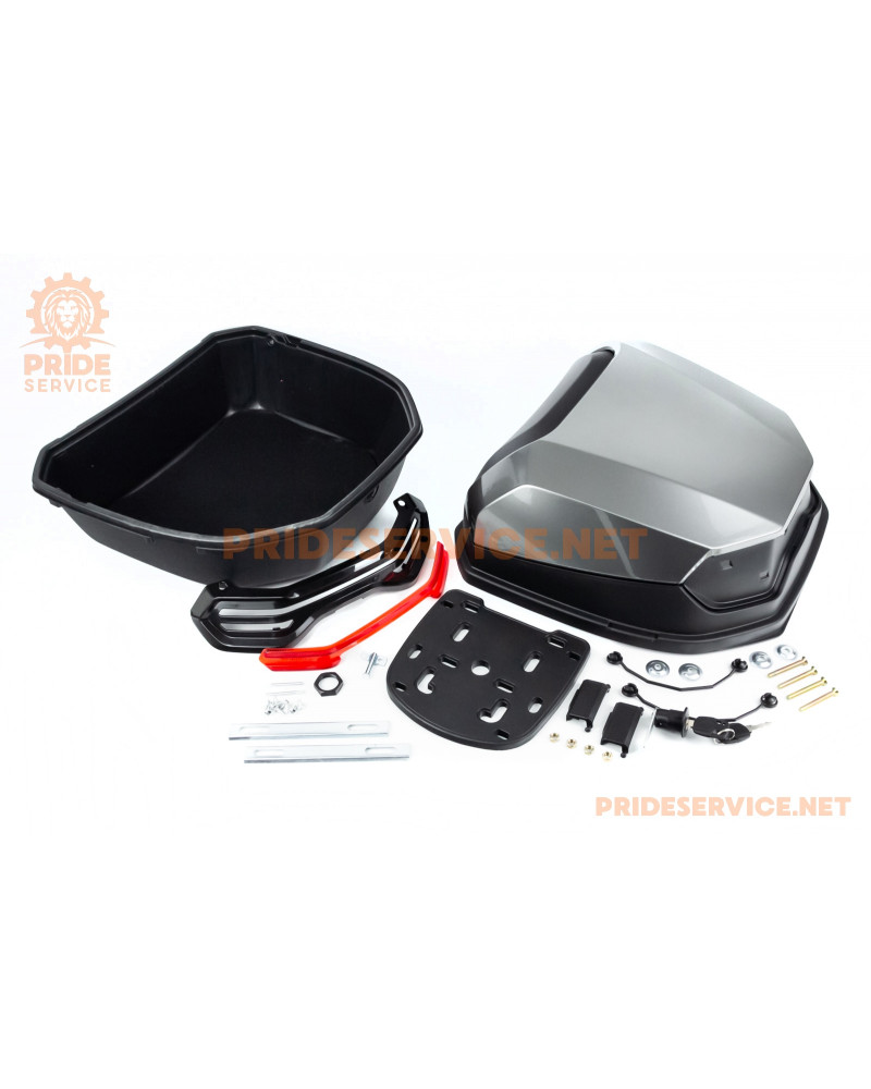 Кофр середній (пластмасовий) 390x390x290мм, сіро-чорний