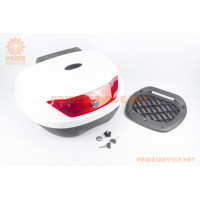 УЦІНКА Кофр великий (пластмасовий) 585x430x305мм, кріпл. болт-баранчик, біло-чорний YM-0888P (немає комплекту кріплень)