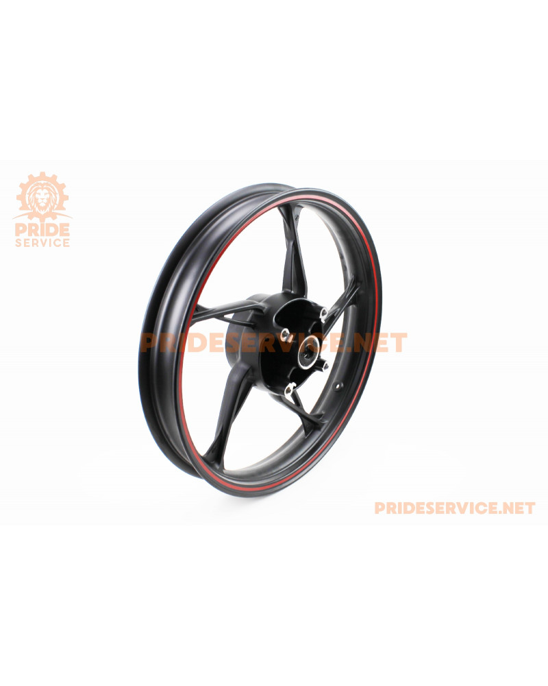 Loncin JL200-68A Диск задній литий 2,15-17", чорний з червоною смугою (вісь 15мм)