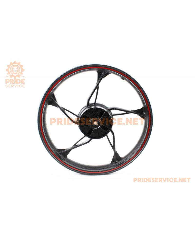 Loncin JL200-68A Диск задній литий 2,15-17", чорний з червоною смугою (вісь 15мм)