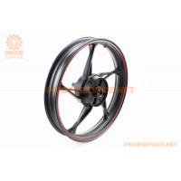 Loncin JL200-68A Диск задній литий 2,15-17", чорний з червоною смугою (вісь 15мм)