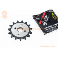 Зірка передня CG/CB-520H-15T (шліц 4мм) "гартована" Loncin LX200GY-3