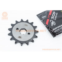 Зірка передня CG/CB-520H-15T (шліц 5мм) "гартована" Loncin LX250GY-3/Scrambler 250