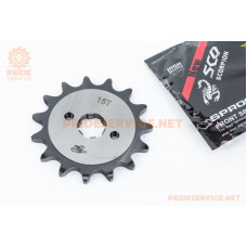 Зірка передня CG/CB-520H-15T (шліц 5мм) "гартована" Loncin LX250GY-3/Scrambler 250