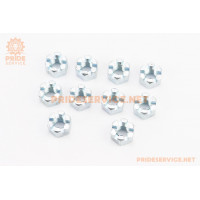 Гайка М10x1,5 корончаста 8 цб DIN935, к-кт 10шт