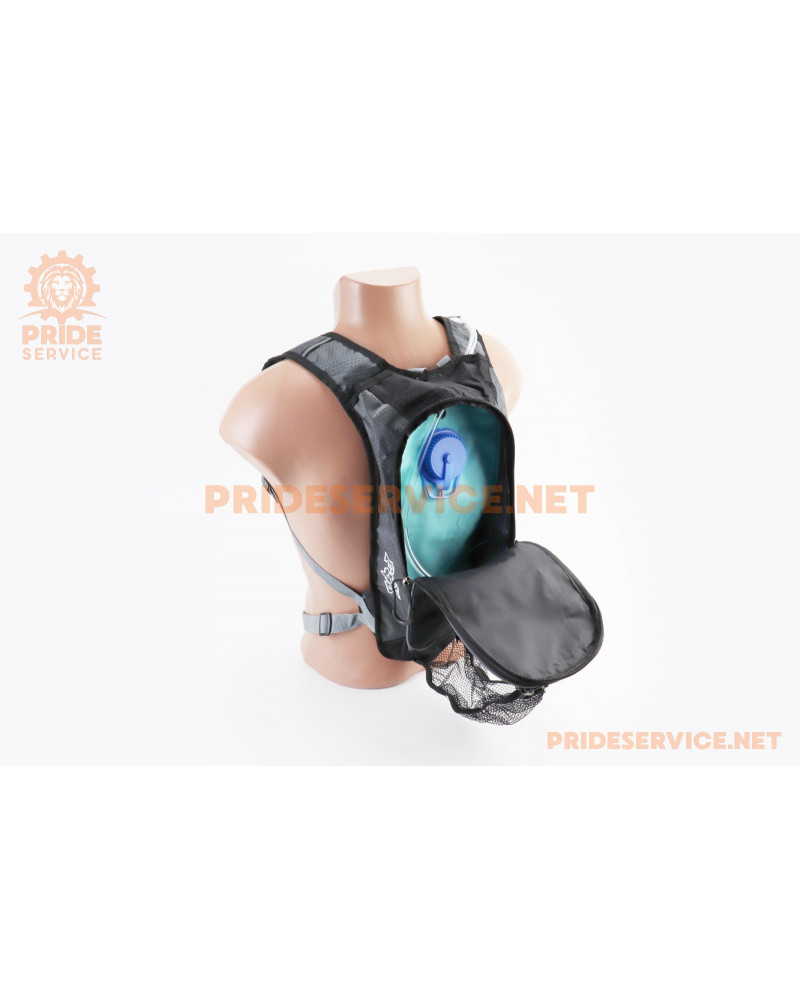 Мото рюкзак з питною системою 20х42х8см, чорно-сірий