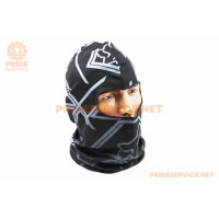 Підшоломник літній (балаклава) "FOX", чорний (з малюнком) (YK-7709)