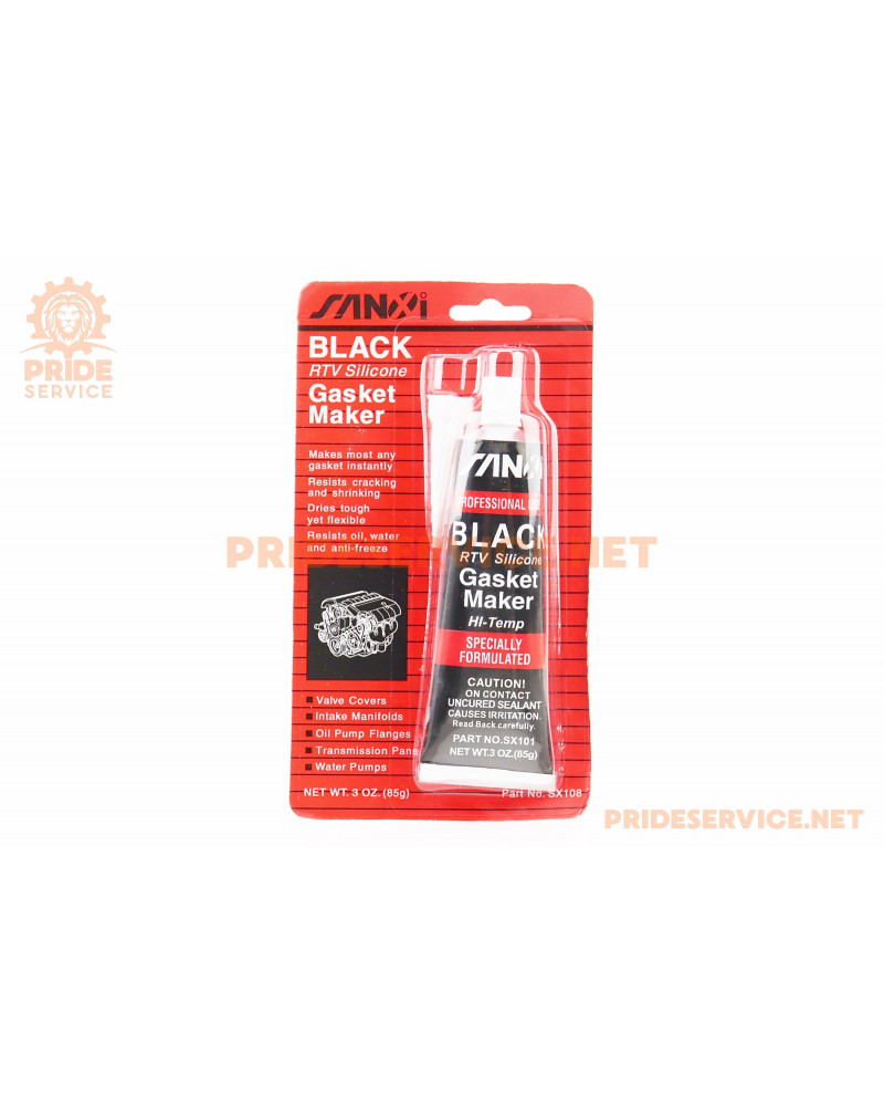 Герметик силіконовий високотемпературний, чорний "Gasket Maker BLACK" 85g