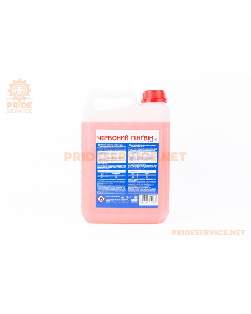 Рідина для склоомивача з сильним миючим ефектом -22°С Зима "XADO RED PENGUIN", 5L (XB 50304)