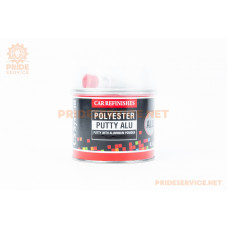 Шпаклівка середньозерниста поліефірна пластична сіра "ALUMINUM", 500g