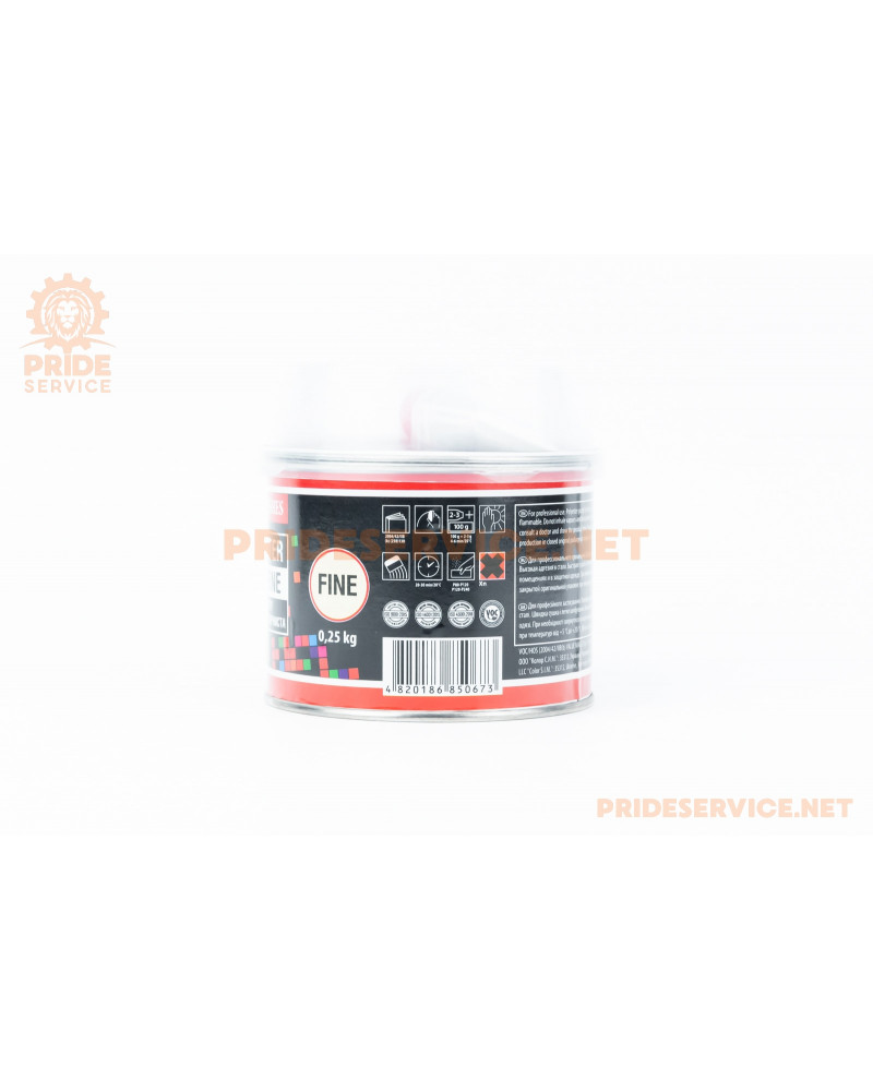 Шпаклівка середньозерниста поліефірна фінішна, бежева "PUTTY FINE", 250g