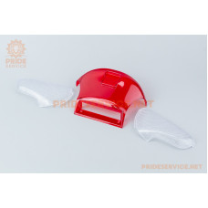 Suzuki LET'S-I/II/III "скло" стопа, червоне+поворотників, прозорі к-кт 3шт