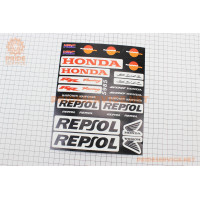 Наклейки набір 24шт "HONDA" (18х22см) (5985)