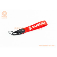 Брелок з карабіном "SUZUKI", червоний