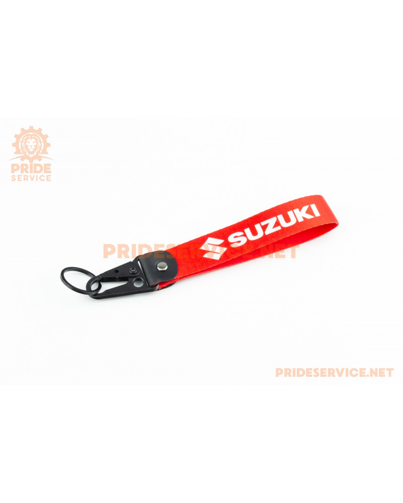Брелок з карабіном "SUZUKI", червоний