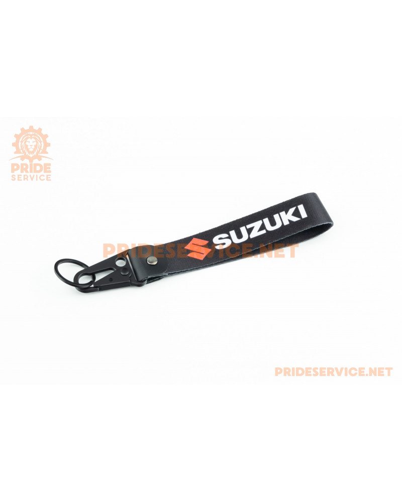 Брелок з карабіном "SUZUKI", чорний
