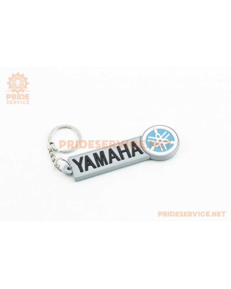 Брелок резиновий "YAMAHA" 95х30мм, сіро-синій