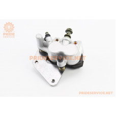 Гальмівний супорт передньої системи (двопоршневий) з колодками, сірий (зовнішні напрямні болти)