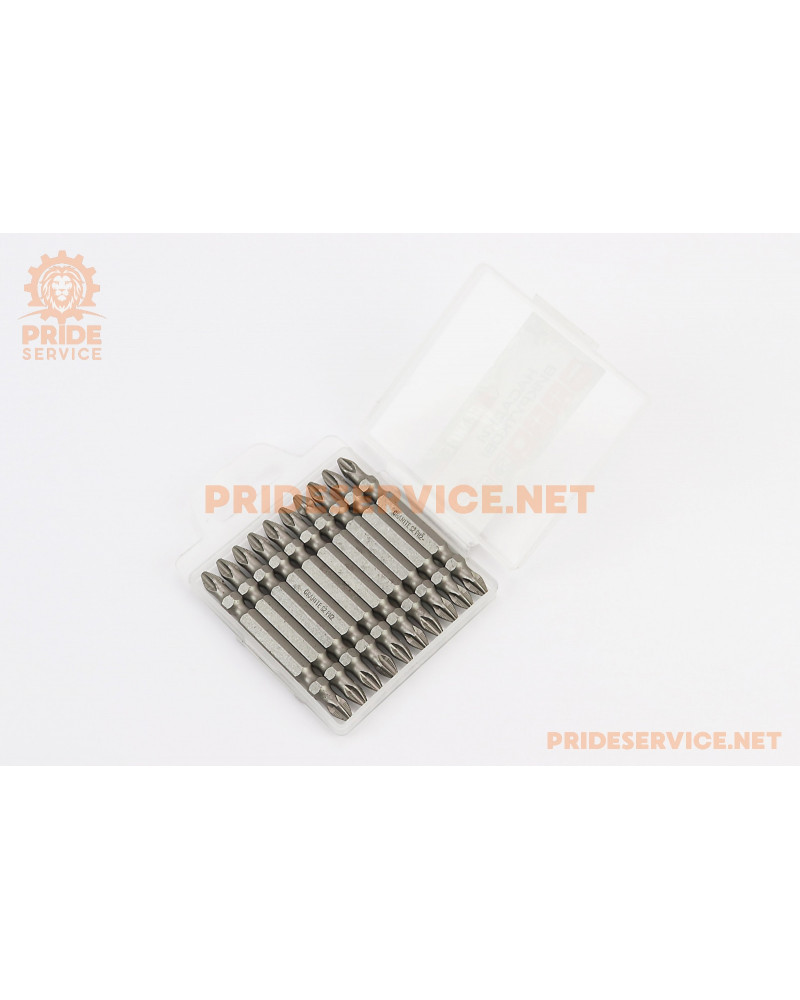 Біта двостороння PH2/PH2 65мм 1/4" S2 10шт 10-22-651