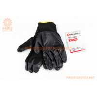 Рукавички робочі, трикотажні 8", з нітриловим покриттям, чорні (SP-0101)