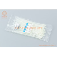 Хомут-стяжка пластикова 4x150мм, к-кт 100шт, білий