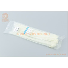 Хомут-стяжка пластикова 4x250мм, к-кт 100шт, білий