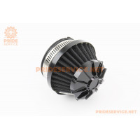 Фільтр повітряний нульовий 38мм прямий "конус", чорний (малий)