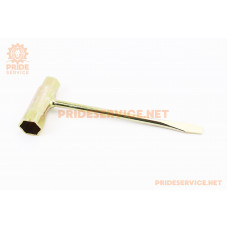 Ключ свічковий для бензопили, 13/19мм, L-160мм (викрутка пласка)