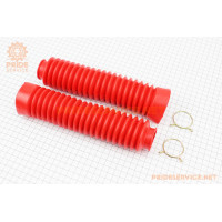 Гофра вилки передньої 250мм d-30/50мм; к-кт 2шт, червоний