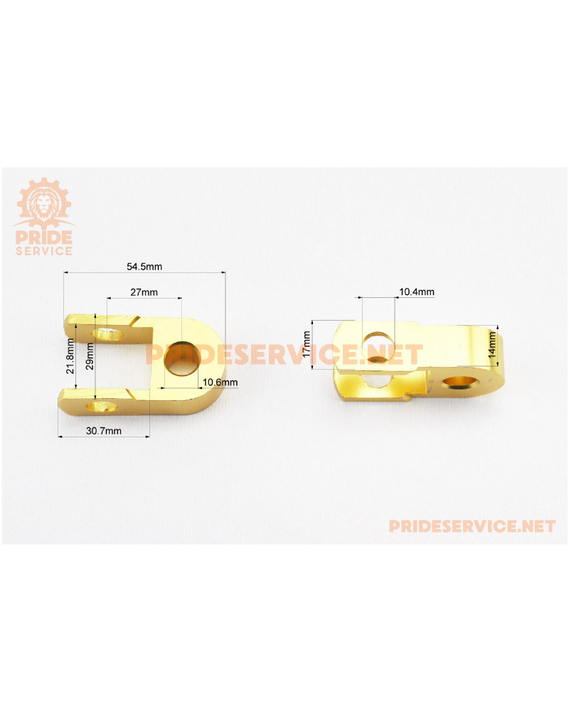 Подовжувач заднього амортизатора 27мм к-кт 2шт + болти + гайки, золотистий