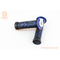 Ручки керма зі вставкою, "Полум'я", сині