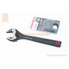 Ключ розвідний 250мм, 0-33мм кований, руків'я TPR Cr-V STORM (XT-0080)