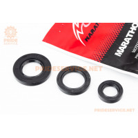 Сальники к-кт 3шт (17x27x6; 24x43x6; 25x37x6) двигуна, Suzuki AD50/Sepia