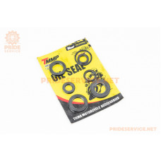 Сальники к-кт 5шт (17x25x5; 17x27x6; 21x28x4; 24x43x6; 25x37x7; 27x40x6; 34x39x3) двигуна, Suzuki AD50