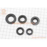 Сальники к-кт 5шт (12x22x5; 14x28x7; 15x25x5; 16x28x7; 20x34x7) двигуна, CB-200cc