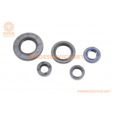 Сальники к-кт 5шт (10x18x6; 12x18x5; 12x21x4; 20x30x4,5; 20x38x5) двигуна