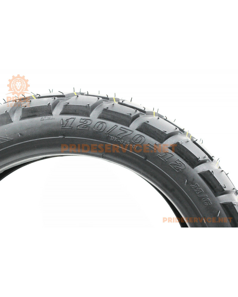 Шина 120/70-12 безкамерна, шипована DX-025