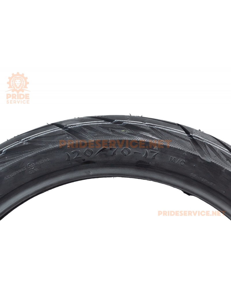 Шина 120/70-17 безкамерна, шосейний малюнок SAMURAI SB-128