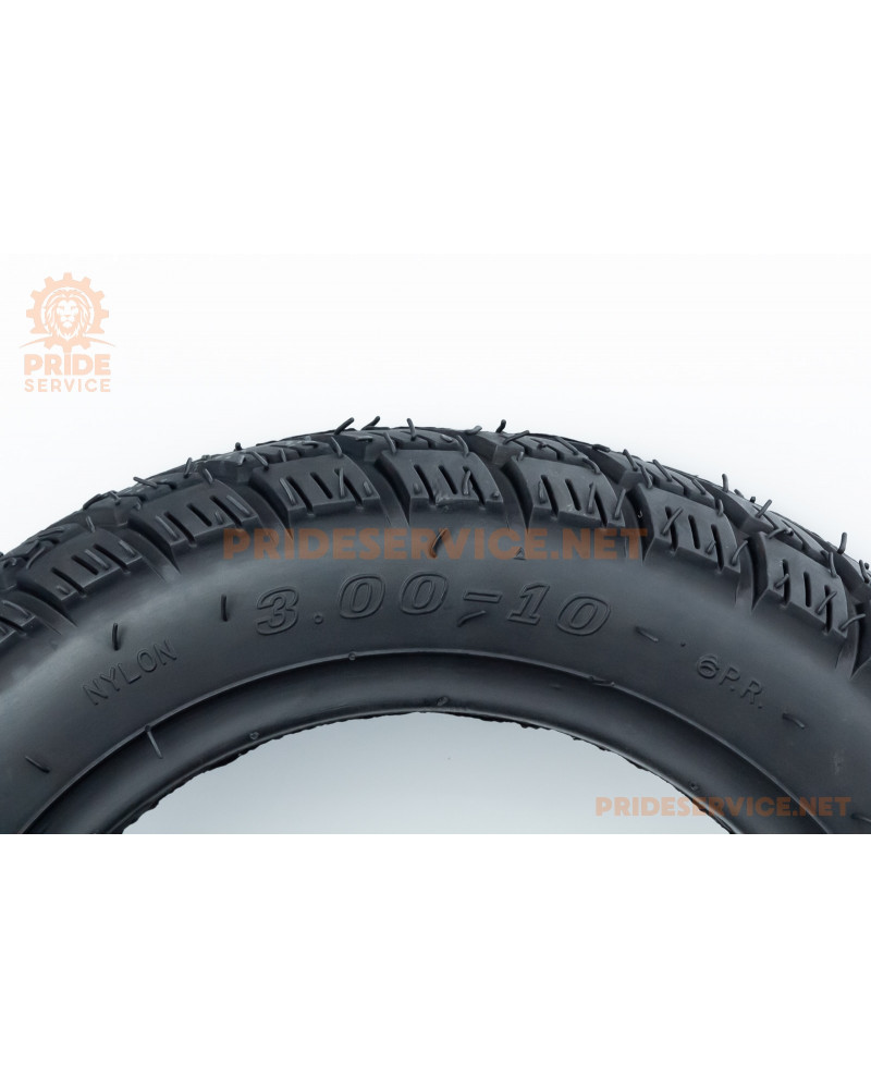 Шина 3,00-10 безкамерна, шипована "ялинка" MR-012