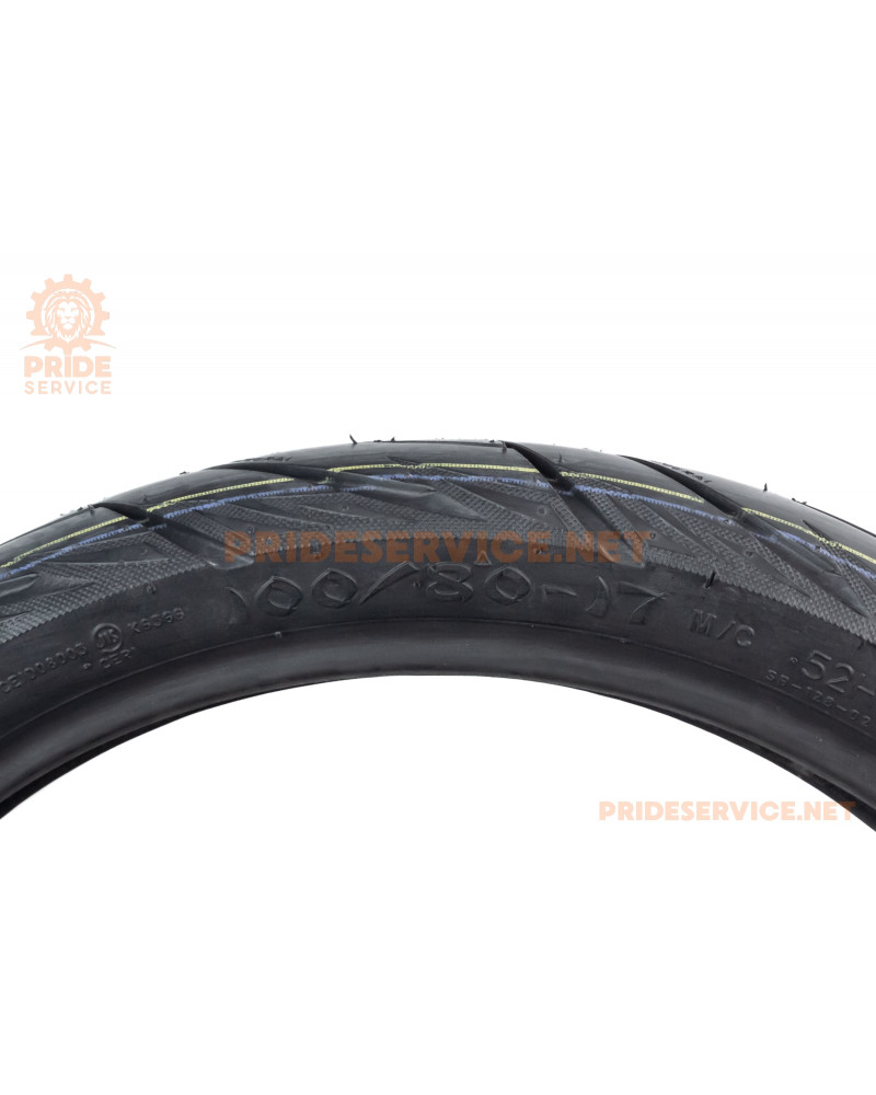 Шина 100/80-17 безкамерна, шосейний малюнок SAMURAI SB-128