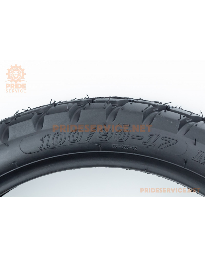 Шина 100/90-17 безкамерна, шипована DX-025